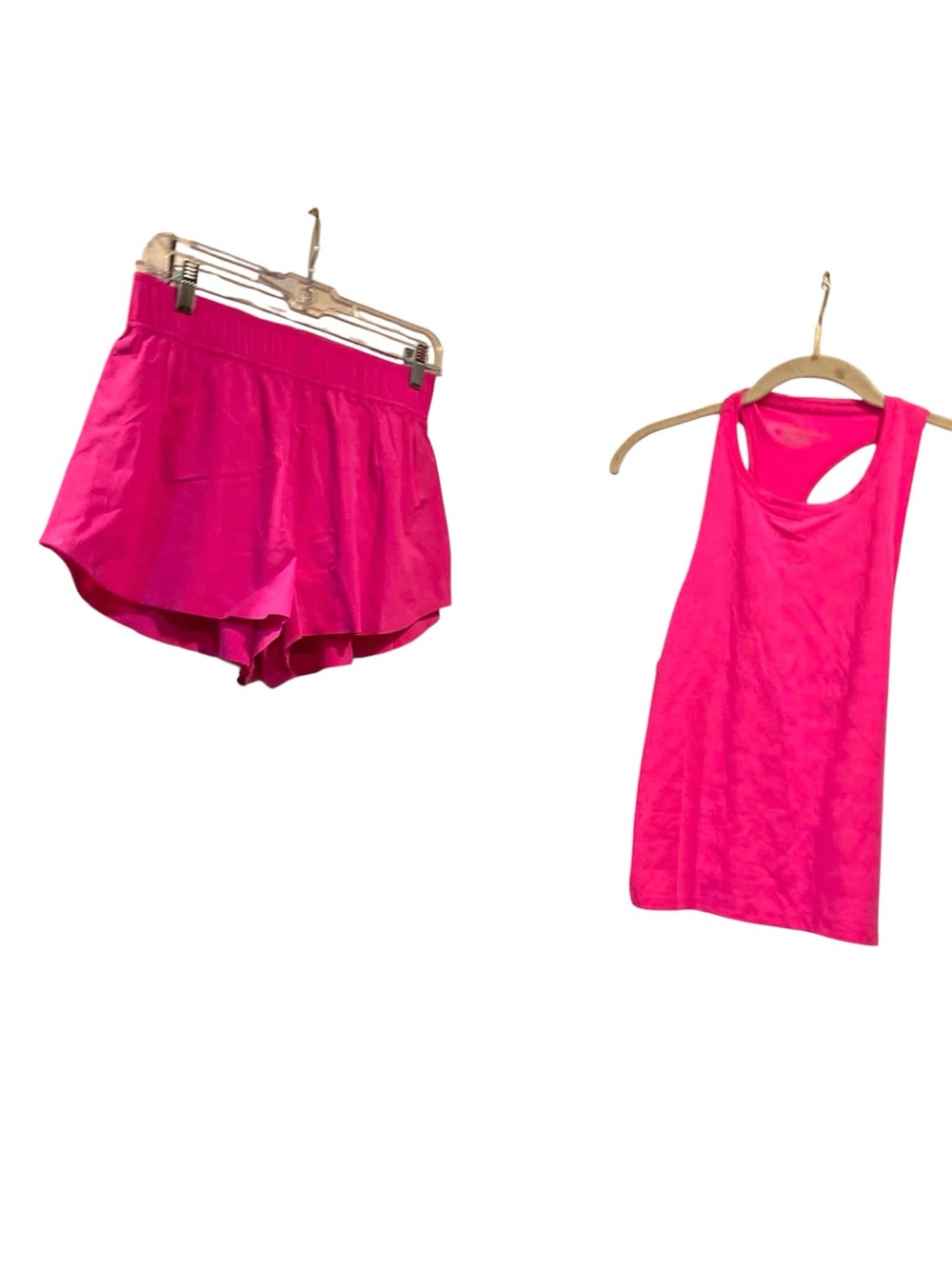 NWT Beyond Yoga Tank/Short Set HOT PINK Size Small